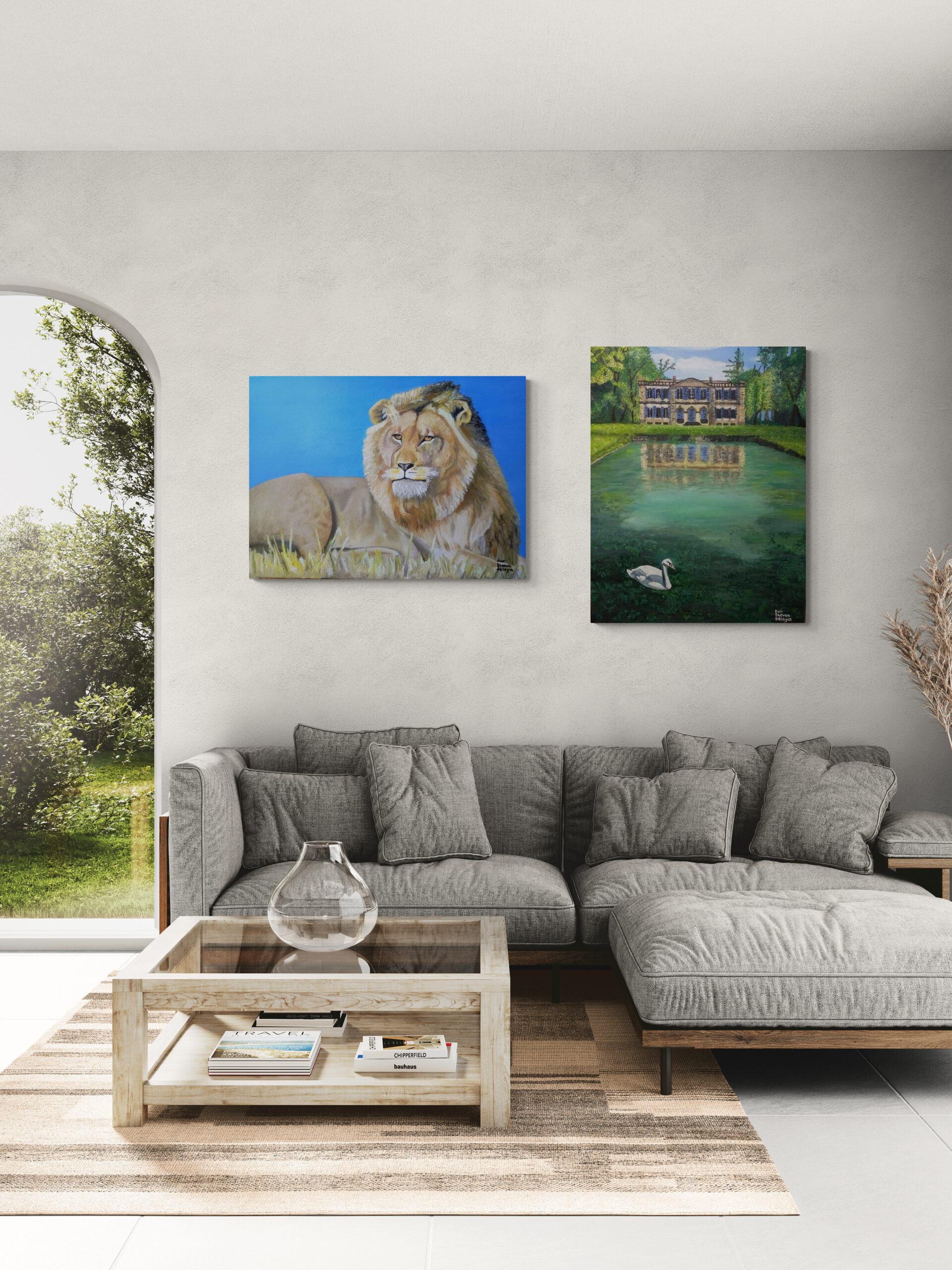 בית באגם עם ברבור (הדפס) – תמונה 8